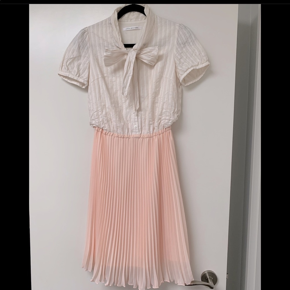 3/$30 Japanese🇯🇵little New York bow pleated dress